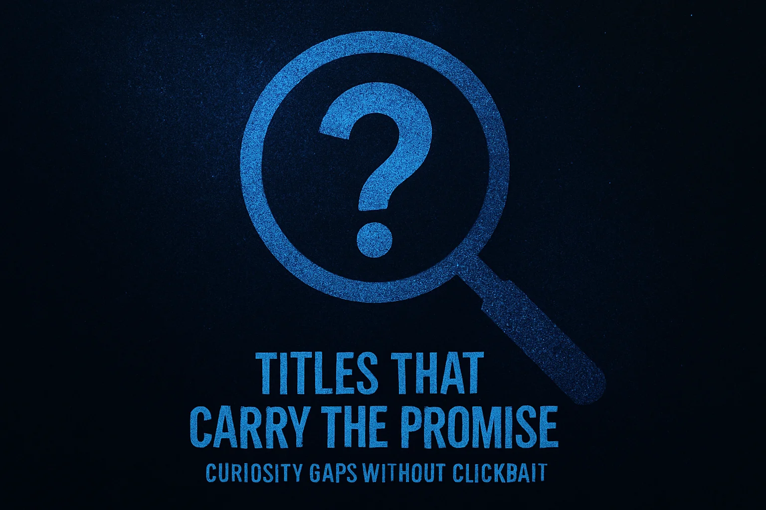 Titles That Carry the Promise: Curiosity Gaps Without Clickbait